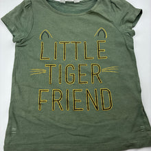 Load image into Gallery viewer, Girls H&amp;M, khaki cotton tee / top, GUC, size 5-6,  
