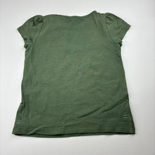 Load image into Gallery viewer, Girls H&amp;M, khaki cotton tee / top, GUC, size 5-6,  