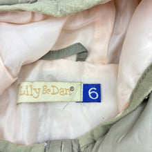 Load image into Gallery viewer, Girls Lily &amp; Dan, green puffer jacket / coat, GUC, size 6,  