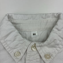 Load image into Gallery viewer, Boys white, cotton long sleeve shirt, GUC, size 0-1,  