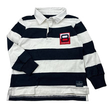 Load image into Gallery viewer, Boys Academy Rookie, navy stripe long sleeve polo top, FUC, size 5,  