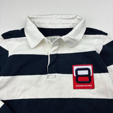 Load image into Gallery viewer, Boys Academy Rookie, navy stripe long sleeve polo top, FUC, size 5,  