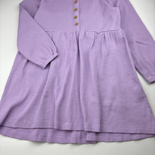 Load image into Gallery viewer, Girls Cotton On, purple waffle long sleeve dress, EUC, size 9-10, L: 68cm