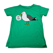 Load image into Gallery viewer, Unisex Cotton On, green cotton tee / top, seagull, GUC, size 7,  