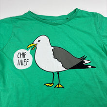 Load image into Gallery viewer, Unisex Cotton On, green cotton tee / top, seagull, GUC, size 7,  