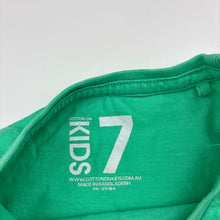 Load image into Gallery viewer, Unisex Cotton On, green cotton tee / top, seagull, GUC, size 7,  