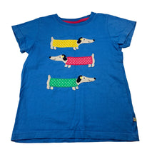 Load image into Gallery viewer, Girls Frugi, organic cotton tee / top, dogs, FUC, size 6-7,  