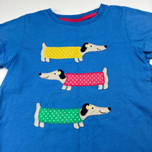 Load image into Gallery viewer, Girls Frugi, organic cotton tee / top, dogs, FUC, size 6-7,  