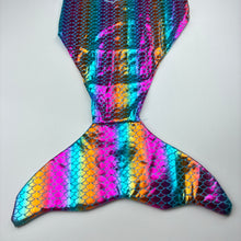 Load image into Gallery viewer, Girls colourful, metallic mermaid dress-up skirt, GUC, size 4-6,  