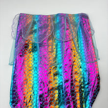 Load image into Gallery viewer, Girls colourful, metallic mermaid dress-up skirt, GUC, size 4-6,  