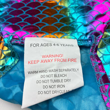 Load image into Gallery viewer, Girls colourful, metallic mermaid dress-up skirt, GUC, size 4-6,  