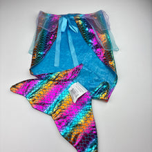 Load image into Gallery viewer, Girls colourful, metallic mermaid dress-up skirt, GUC, size 4-6,  