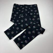 Load image into Gallery viewer, Girls Target, thick floral stretchy leggings, Inside leg: 54cm, EUC, size 8,  