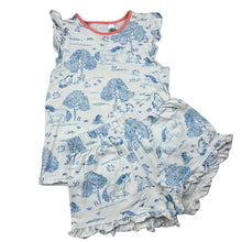 Load image into Gallery viewer, Girls Cotton On, stretchy pyjama top &amp; shorts, unicorns, FUC, size 6,  