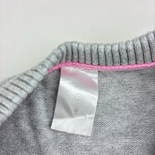 Load image into Gallery viewer, Girls Target, knitted cotton sweater / jumper, flip sequin heart, GUC, size 9,  