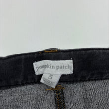 Load image into Gallery viewer, Girls Pumpkin Patch, stretchy knit denim pants, adjustable, Inside leg: 50cm, GUC, size 5,  