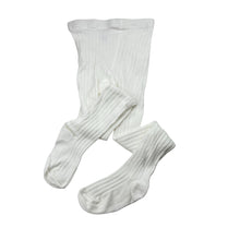 Load image into Gallery viewer, Girls Anko, white ribbed stretchy stockings, EUC, size 3-5,  