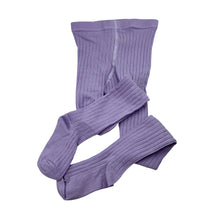 Load image into Gallery viewer, Girls Anko, purple ribbed stretchy stockings, EUC, size 3-5,  