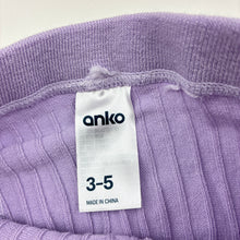 Load image into Gallery viewer, Girls Anko, purple ribbed stretchy stockings, EUC, size 3-5,  