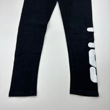 Load image into Gallery viewer, Girls FILA, black stretchy leggings, Inside leg: 57cm, FUC, size 12,  