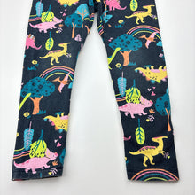 Load image into Gallery viewer, Girls Anko, fleece lined leggings, dinosaurs, Inside leg: 36cm, FUC, size 4,  