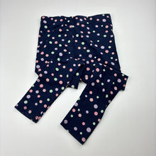 Load image into Gallery viewer, Girls KID, navy stretchy leggings, Inside leg: 35cm, GUC, size 4,  