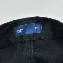 Load image into Gallery viewer, Boys MR, black cotton cargo pants, Inside leg: 66cm, W: 37cm across, GUC, size 12,  