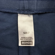 Load image into Gallery viewer, Unisex Bonds, navy track pants, elasticated, Inside leg: 45cm, GUC, size 7,  