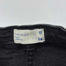 Load image into Gallery viewer, Boys Target, skinny fit stretch denim jeans, adjustable, Inside leg: 69cm, GUC, size 14,  