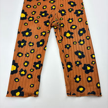 Load image into Gallery viewer, Girls PatPat, lightweight ribbed floral pants, elasticated, FUC, size 1,  