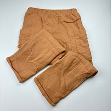 Load image into Gallery viewer, Unisex George, lined lightweight cotton pants, elasticated, Inside leg: 40cm, EUC, size 4-5,  