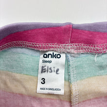 Load image into Gallery viewer, Girls Anko, rainbow stripe cotton pyjama pants, FUC, size 3,  
