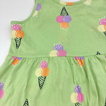 Load image into Gallery viewer, Girls Cool Kids, cotton casual dress, ice creams, FUC, size 7, L: 61cm