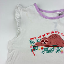 Load image into Gallery viewer, Girls Cotton On, Christmas pyjama top, mark right shoulder, FUC, size 7,  