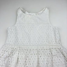 Load image into Gallery viewer, Girls H&amp;M, lined broderie cotton summer dress, no size, armpit to armpit: 29.5cm, FUC, size 5, L: 58cm