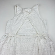 Load image into Gallery viewer, Girls H&amp;M, lined broderie cotton summer dress, no size, armpit to armpit: 29.5cm, FUC, size 5, L: 58cm