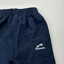 Load image into Gallery viewer, Unisex COUGARS, navy lightweight track pants, elasticated, Inside leg: 64cm, GUC, size 12,  