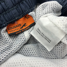 Load image into Gallery viewer, Unisex COUGARS, navy lightweight track pants, elasticated, Inside leg: 64cm, GUC, size 12,  