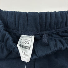 Load image into Gallery viewer, Boys Clothing &amp; Co, navy fleece lined track pants, Inside leg: 58cm, NEW, size 10,  