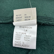 Load image into Gallery viewer, Boys Emerson, green fleece lined track pants, Inside leg: 70cm, NEW, size 14,  