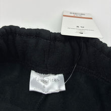 Load image into Gallery viewer, Unisex Favourites, black fleece lined track pants, Inside leg: 48cm, NEW, size 5,  