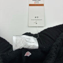 Load image into Gallery viewer, Unisex Favourites, black fleece lined track pants, Inside leg: 48cm, NEW, size 5,  