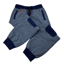 Load image into Gallery viewer, Boys WAGADude, blue marle fleece lined track pants, Inside leg: 48cm, EUC, size 6-7,  