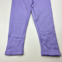 Load image into Gallery viewer, Girls B Collection, purple fleece lined track pants, Inside leg: 37cm, NEW, size 3,  