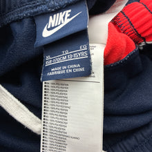 Load image into Gallery viewer, Unisex Nike, navy track pants, elasticated, pilling, Inside leg: 69cm, FUC, size 14-15,  