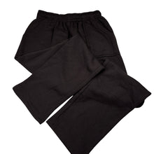 Load image into Gallery viewer, Unisex SCHOOL ZONE, dark brown fleece lined track pants, Inside leg: 65.5cm, EUC, size 10,  