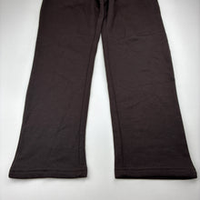 Load image into Gallery viewer, Unisex SCHOOL ZONE, dark brown fleece lined track pants, Inside leg: 65.5cm, EUC, size 10,  