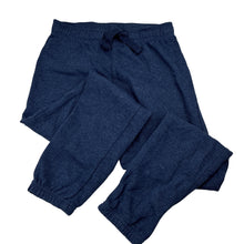 Load image into Gallery viewer, Unisex Favourites, blue marle fleece lined track pants, Inside leg: 60cm, EUC, size 10,  