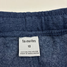 Load image into Gallery viewer, Unisex Favourites, blue marle fleece lined track pants, Inside leg: 60cm, EUC, size 10,  