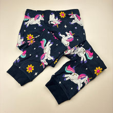 Load image into Gallery viewer, Girls Anko, cotton pyjama pants / bottoms, unicorns, EUC, size 4,  
